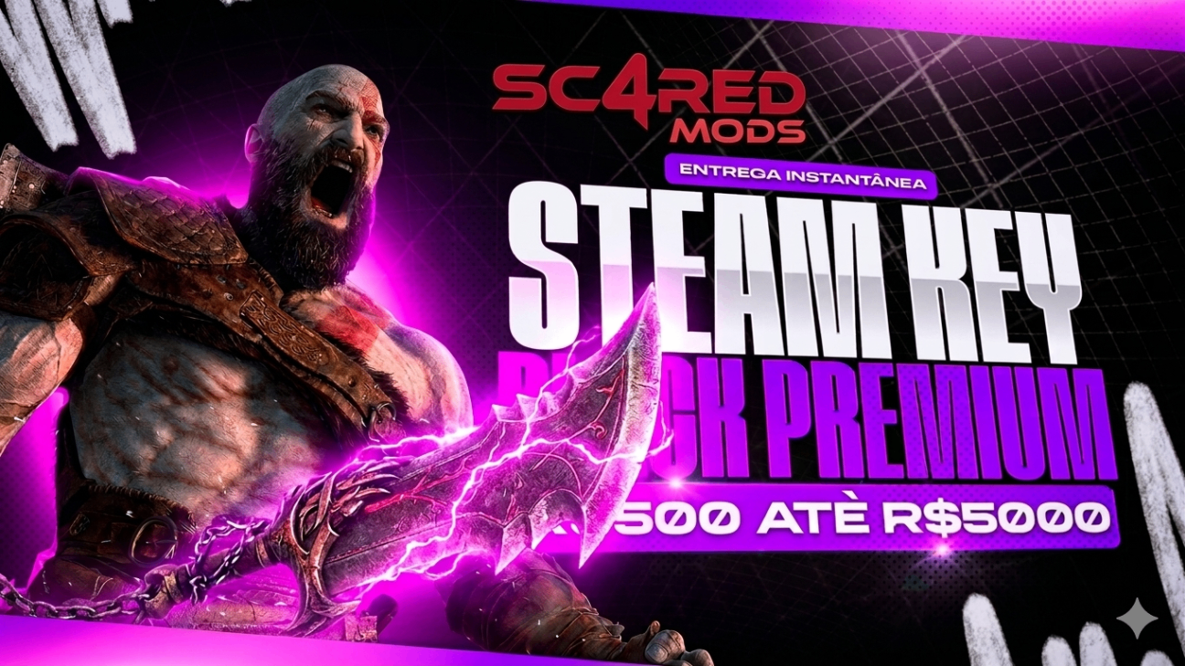 1X STEAM KEY BLACK PREMIUM R$500 ATÈ R$5000 + 15 JOGOS BRINDE