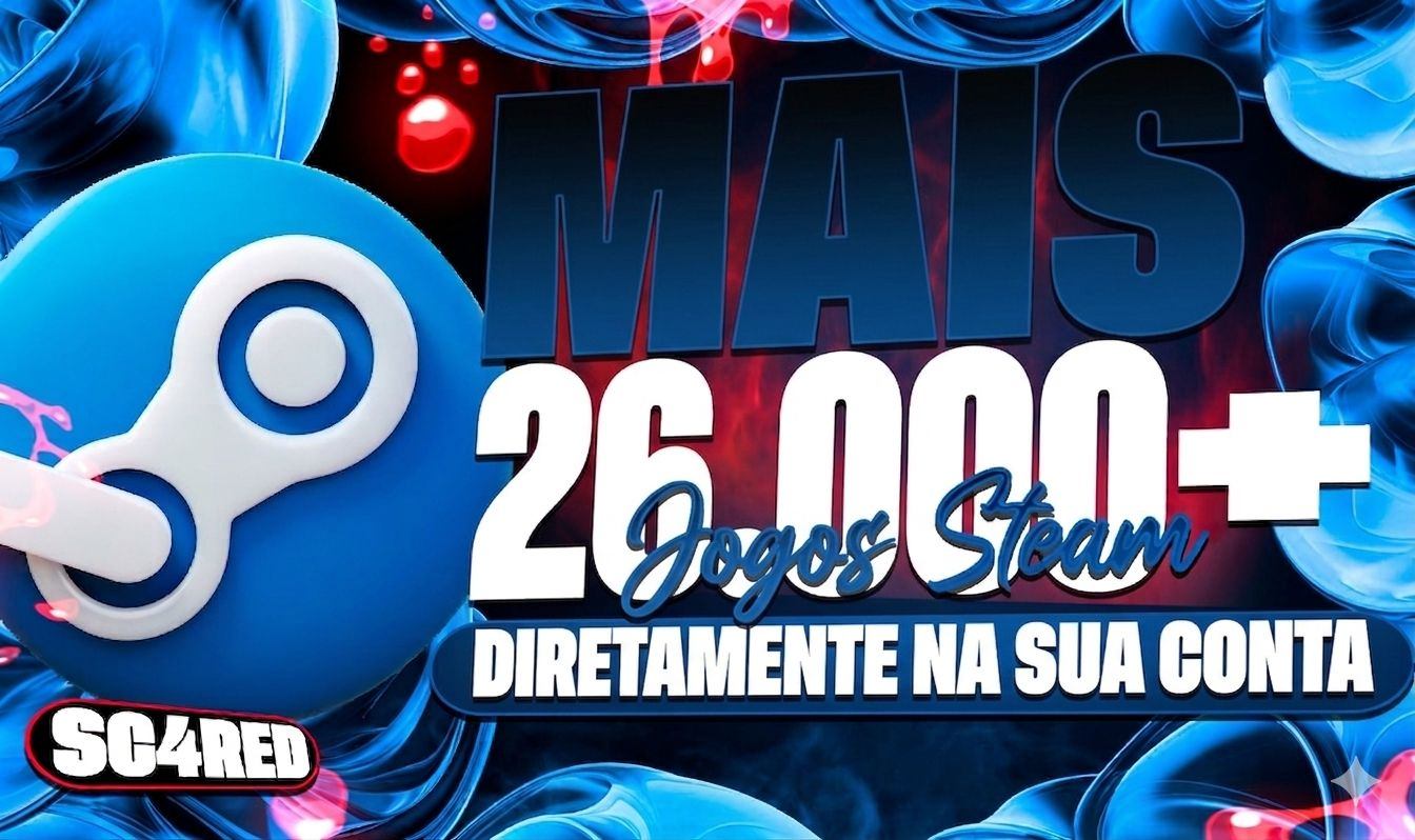 [UPGRADE DE CONTA STEAM] - MAIS DE 26.000+ JOGOS DIRETAMENTE NA SUA CONTA STEAM + PRESENTES